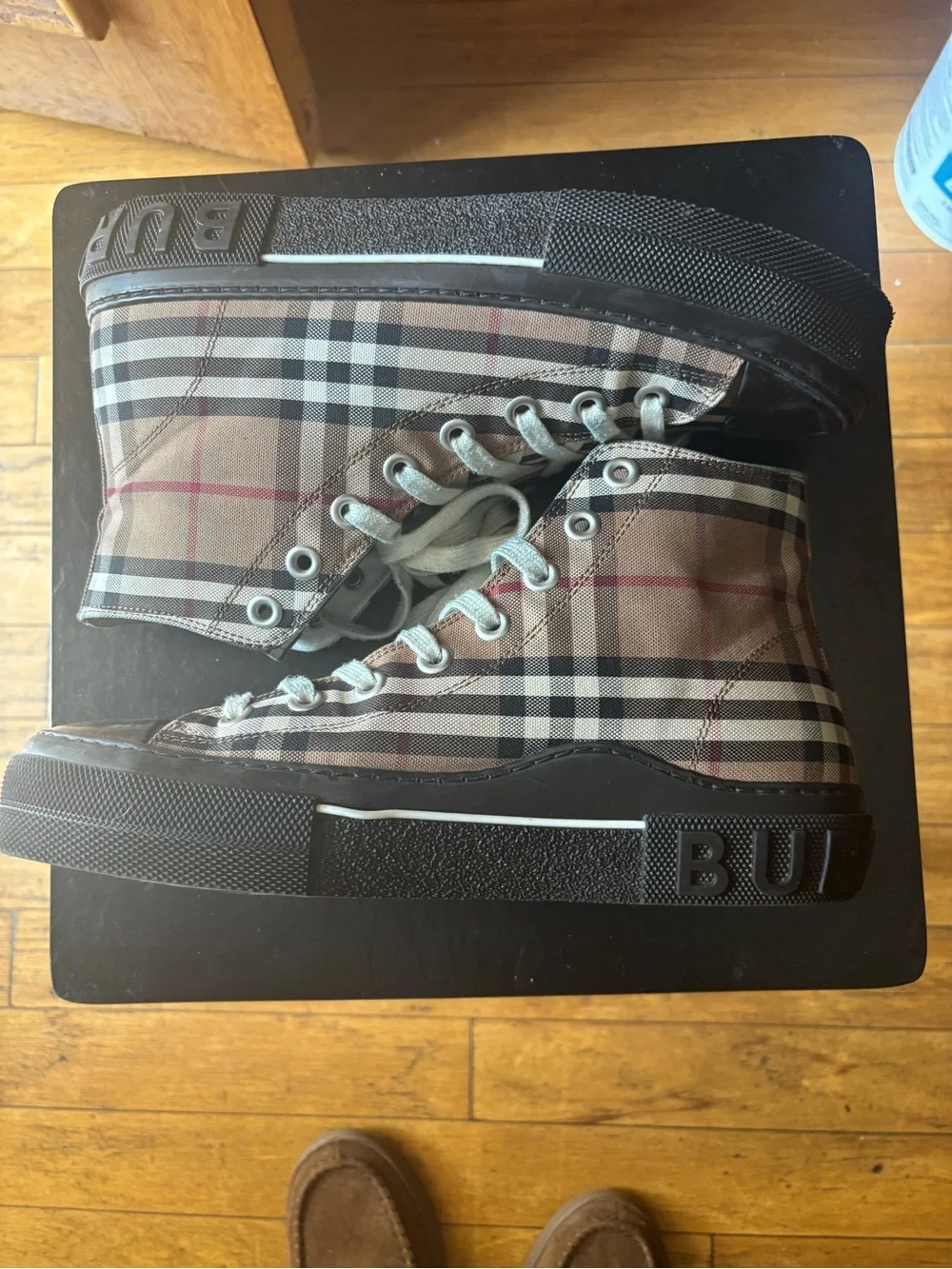 Burberry Vintage Check High-Top Sneakers - EU 42 / US 9 - OG All (Very Clean)
